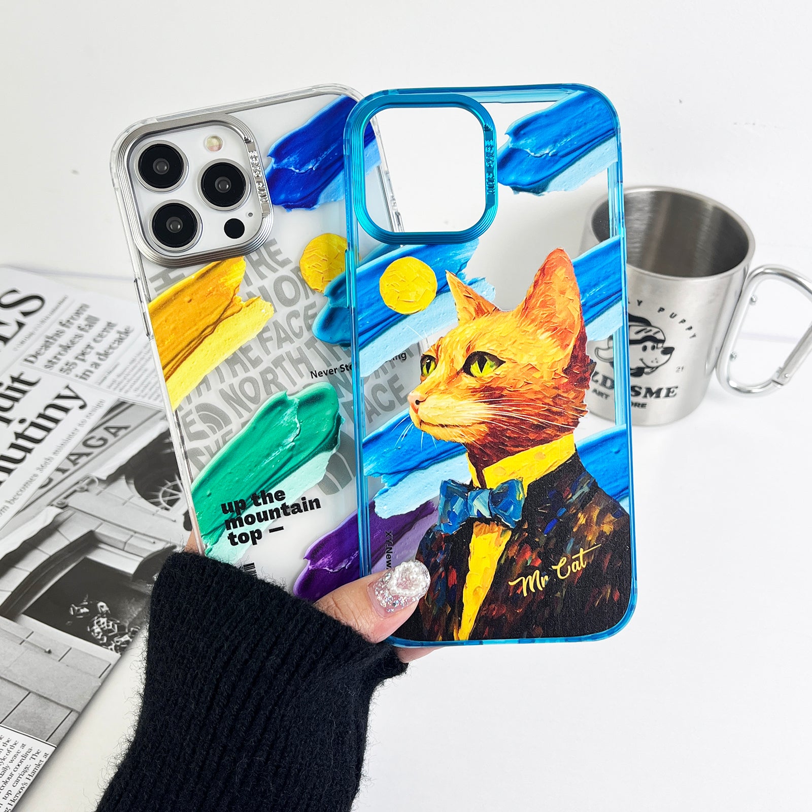 For iPhone 13 Pro 6.1 inch Oil Painting Back Cover Scratch Proof PC TPU Phone Case For iPhone 13 Pro 6.1 inch Oil Painting Back Cover Scratch Proof PC TPU Phone Case